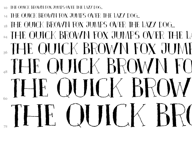 DK Pinkus font waterfall